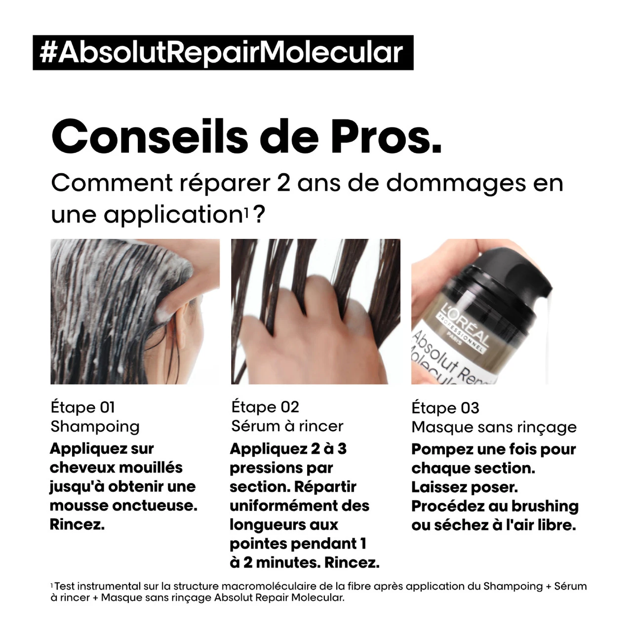 Pré-Traitement Concenté Absolut Repair Molecular L'Oréal Professionnel 190 Ml 6 Pré-Traitement Concenté Absolut Repair Molecular L'Oréal Professionnel 190 Ml – Image 6