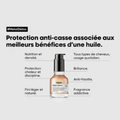 Huile Concentrée Professionnelle Metal Detox L'Oréal 50ml -Magasin De Soins Capillaires huile detox 2 09165.1687170763