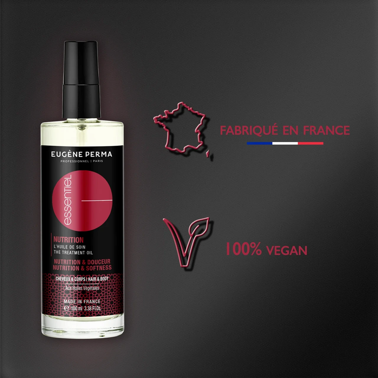 Huile Keratin Nutrition Essentiel Eugène Perma 100ml 4 Huile Keratin Nutrition Essentiel Eugène Perma 100ml – Image 4